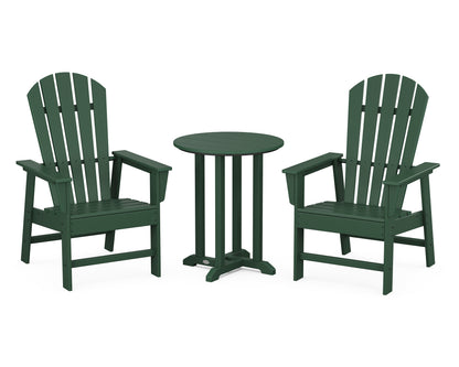 POLYWOOD® South Beach 3-Piece Round Farmhouse Bistro Dining Set in Green