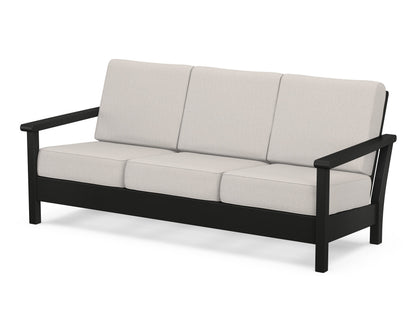 POLYWOOD® Harbour Deep Seating Sofa in Black / Cast Ash