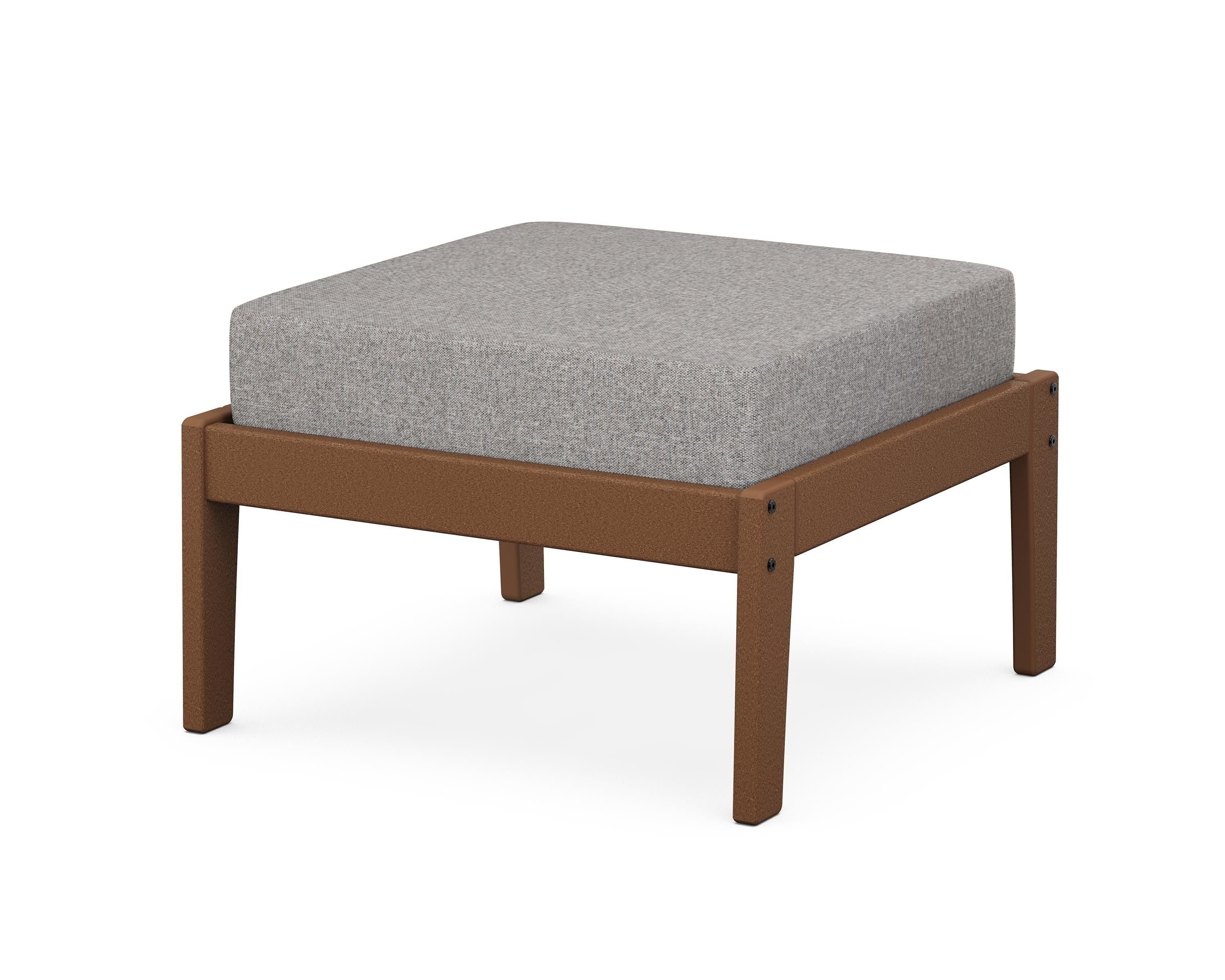 Unbranded Deep Seating Ottoman in Teak / Grey Mist
