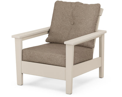 POLYWOOD® Prescott Deep Seating Chair in Sand / Spiced Burlap