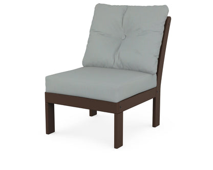 POLYWOOD® Vineyard Modular Armless Chair in Mahogany / Spa