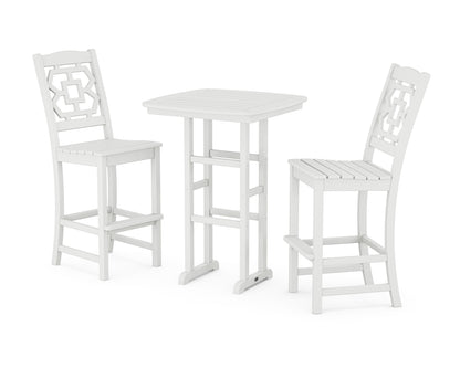 Martha Stewart by POLYWOOD® Chinoiserie 3-Piece Bar Set in White