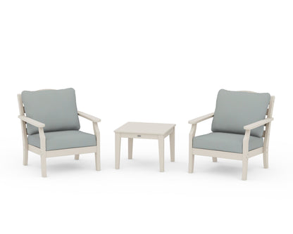 Draper James™ by  POLYWOOD® Savannah 3-Piece Deep Seating Set in Sand / Spa