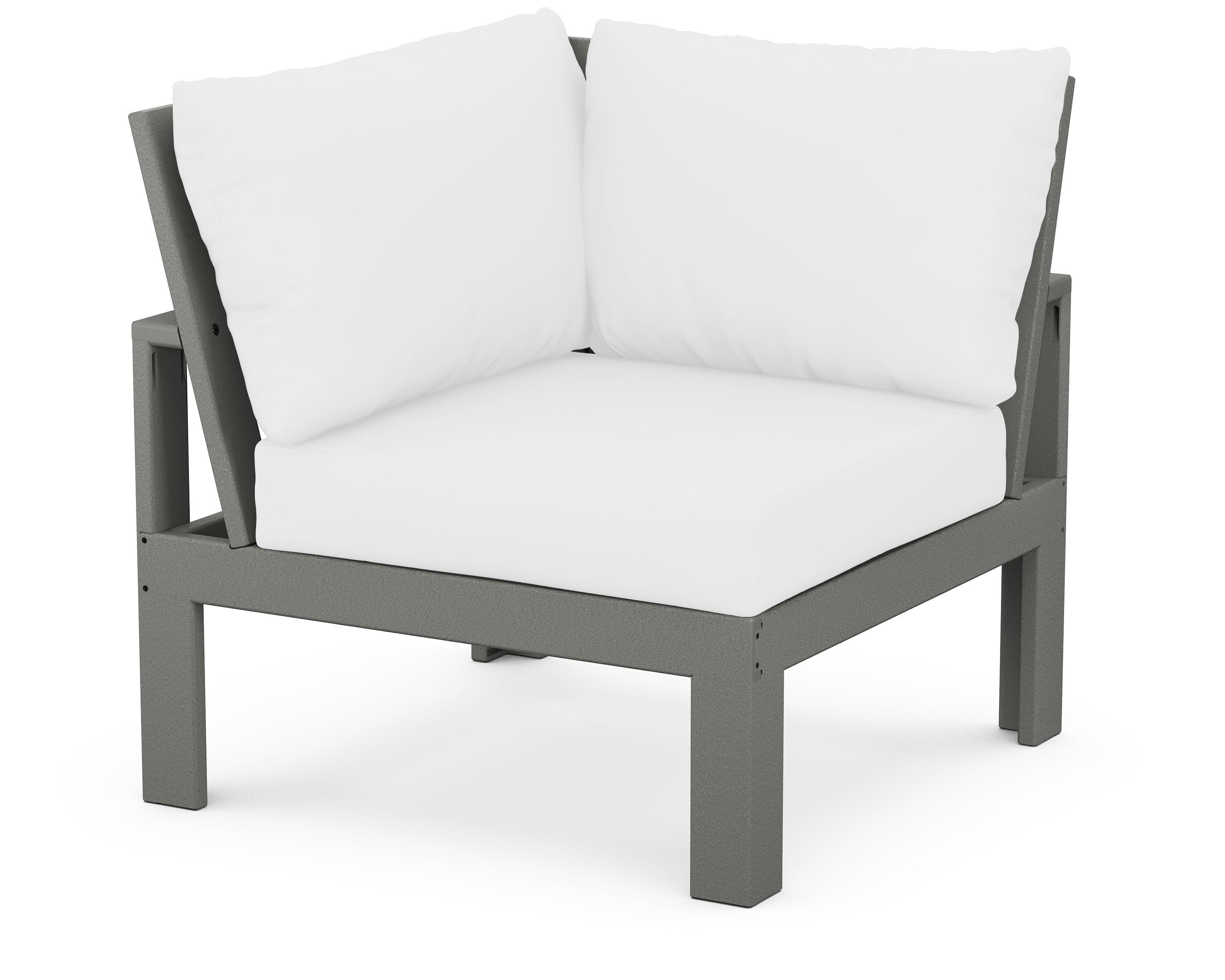 Unbranded Modular Corner Chair in Slate Grey / Natural