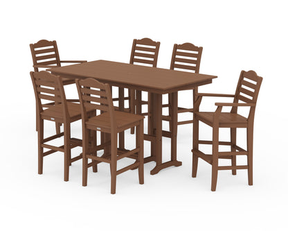 Draper James™ by  POLYWOOD® Savannah 7-Piece Farmhouse Bar Set in Teak