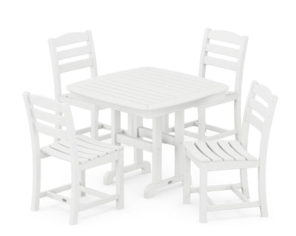 POLYWOOD® La Casa Café 5-Piece Side Chair Dining Set in White
