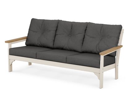 POLYWOOD® Vineyard Deep Seating Sofa in Sand / Natural / Spectrum Carbon