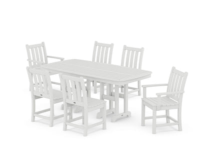 POLYWOOD® Traditional Garden 7-Piece Dining Set in White