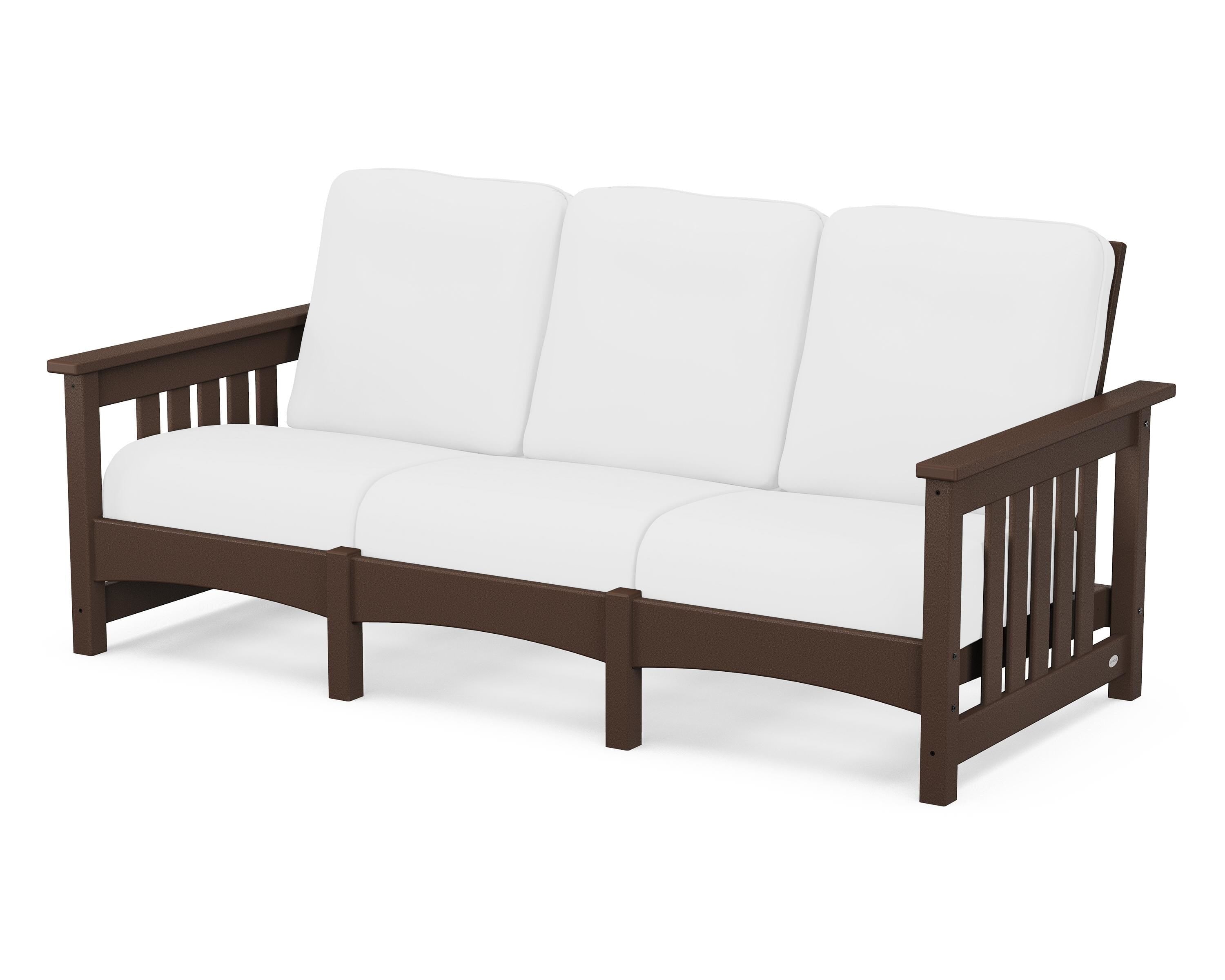 POLYWOOD® Club Mission Sofa in Mahogany / Natural