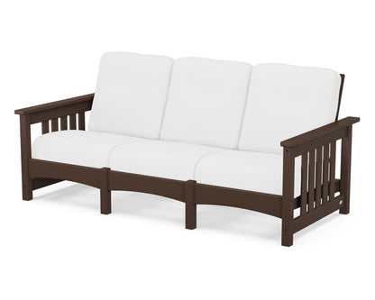 POLYWOOD® Club Mission Sofa in Mahogany / Natural