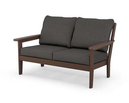 Country Living Cottage Deep Seating Loveseat in Mahogany / Spectrum Carbon