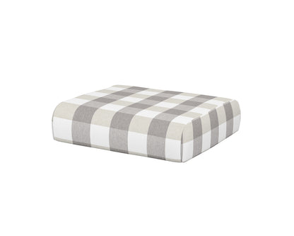 POLYWOOD® Club Ottoman Cushion in Buffalo Plaid Grey Mist