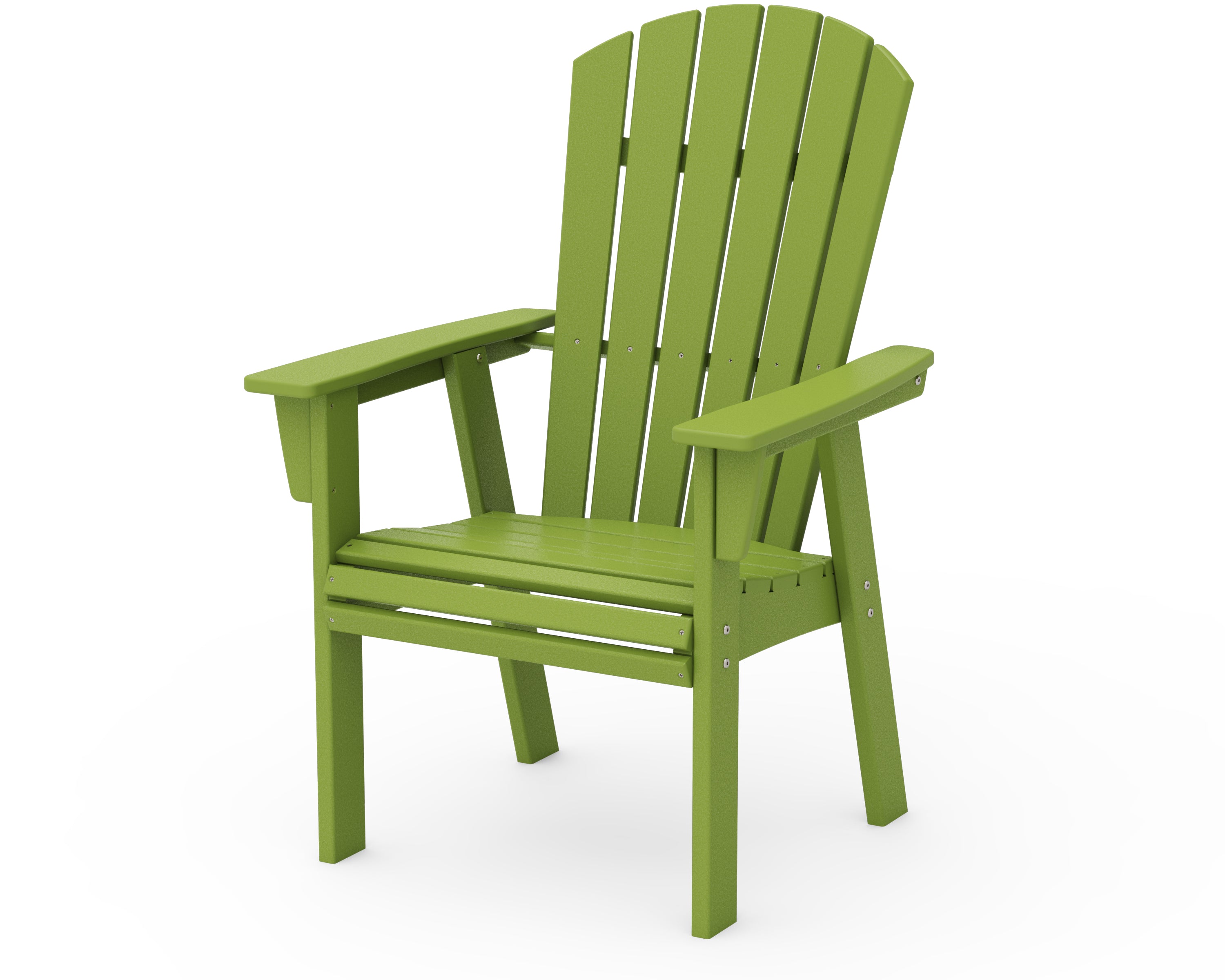 POLYWOOD® Nautical Curveback Adirondack Dining Chair in Lime