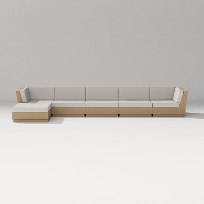 PW Designer Series Elevate 6-Piece Chaise Sectional in Vintage Sahara / Cast Ash