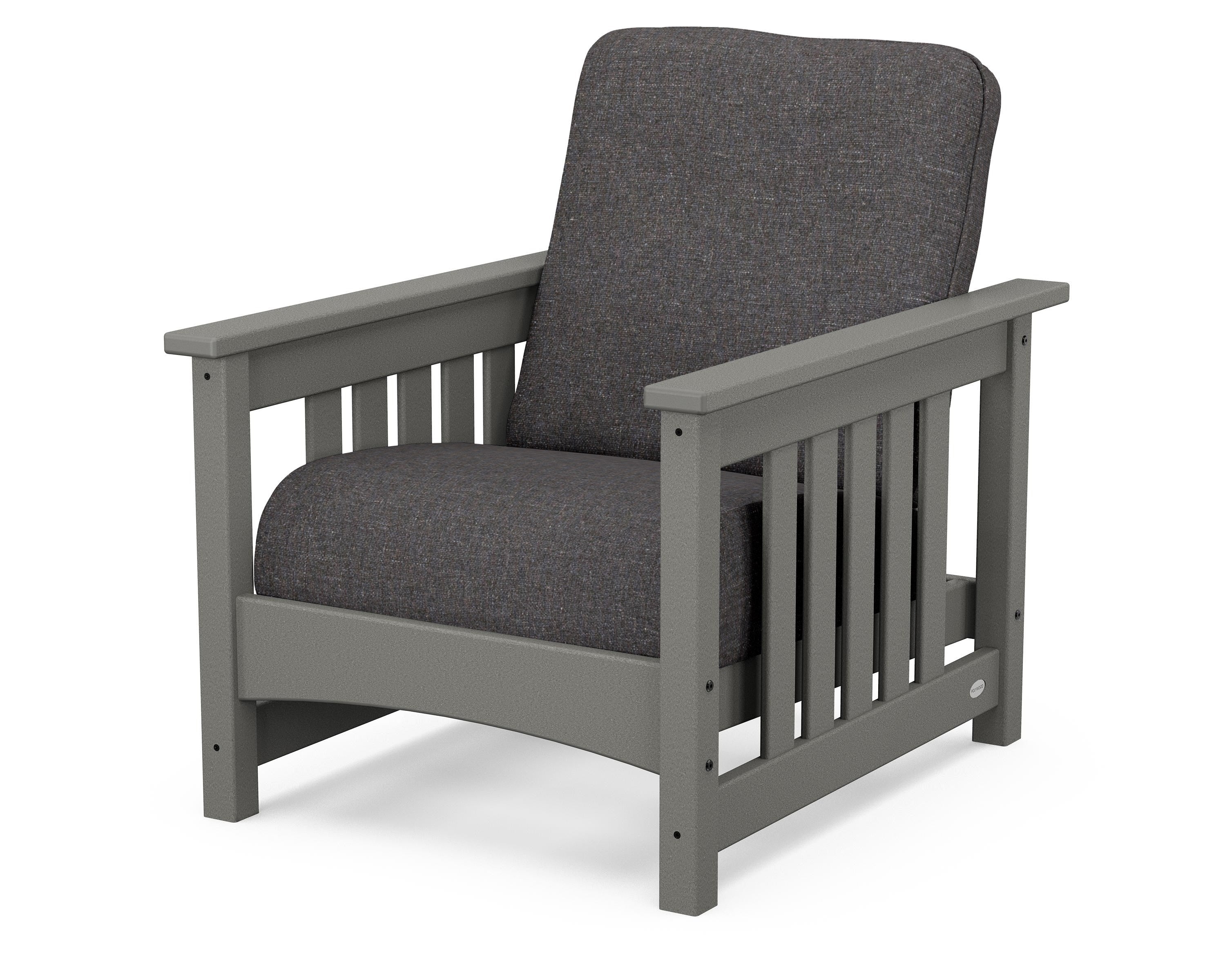 POLYWOOD® Club Mission Chair in Slate Grey / Ash Charcoal