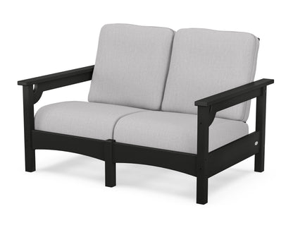POLYWOOD® Club Loveseat in Black / Granite