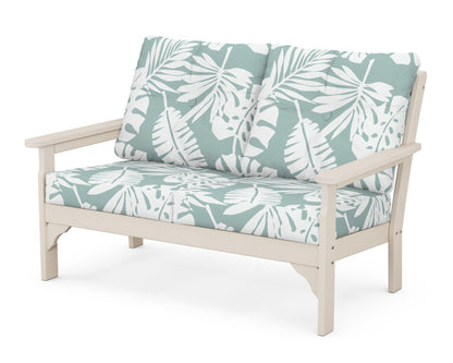 POLYWOOD® Vineyard Deep Seating Loveseat in Sand / Leaf Glacier Spa