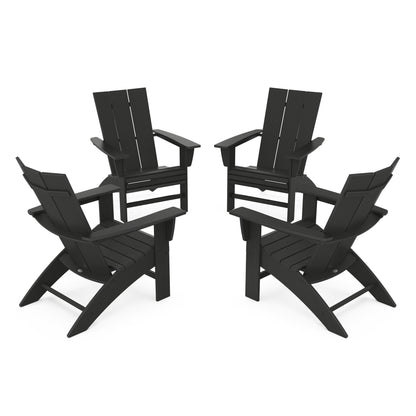 4-Piece Modern Curveback Adirondack Conversation Set