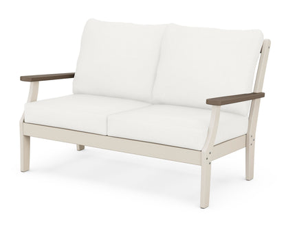 POLYWOOD® Braxton Deep Seating Loveseat in Sand / Kona / Natural Linen