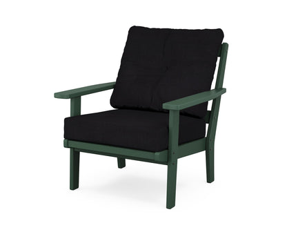 POLYWOOD® Prairie Deep Seating Chair in Green / Midnight Linen