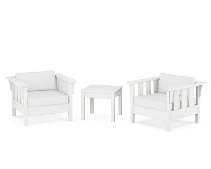Martha Stewart by POLYWOOD® Acadia 3-Piece Deep Seating Set in White / Natural