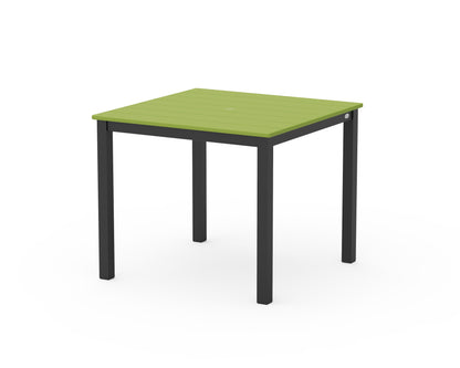 POLYWOOD® Main Street 36" x 36" Dining Table in Black / Lime