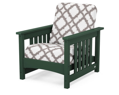 POLYWOOD® Club Mission Chair in Green / Trellis Grey Mist