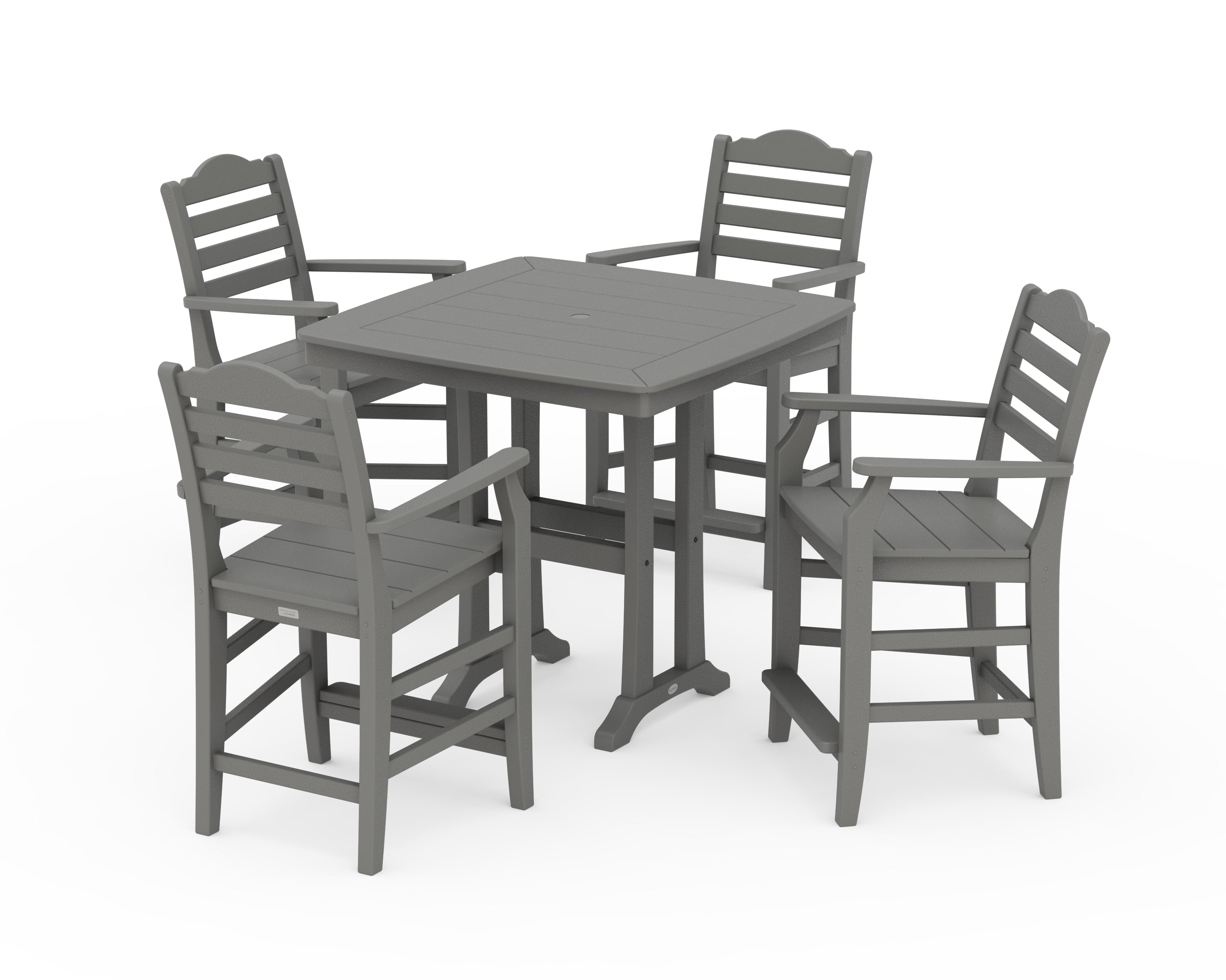 Draper James™ by  POLYWOOD® Savannah 5-Piece Counter Set with Trestle Legs in Slate Grey