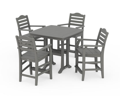 Draper James™ by  POLYWOOD® Savannah 5-Piece Counter Set with Trestle Legs in Slate Grey