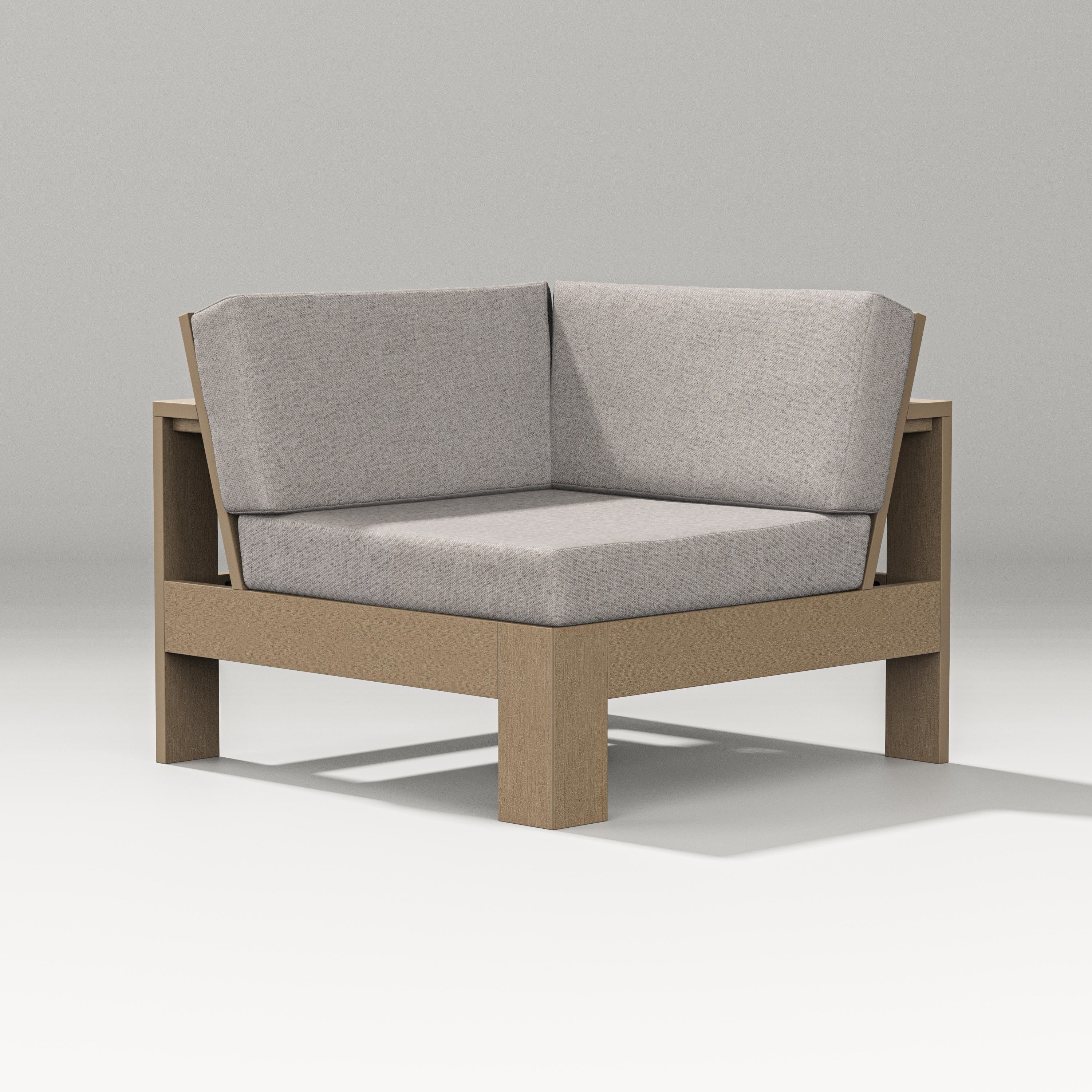 PW Designer Series Latitude Modular Corner Chair in Vintage Sahara / Weathered Tweed