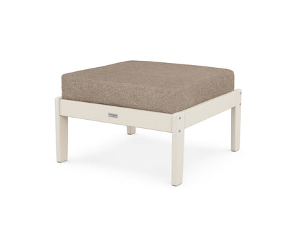 Country Living Cottage Deep Seating Ottoman in Sand / Spiced Burlap
