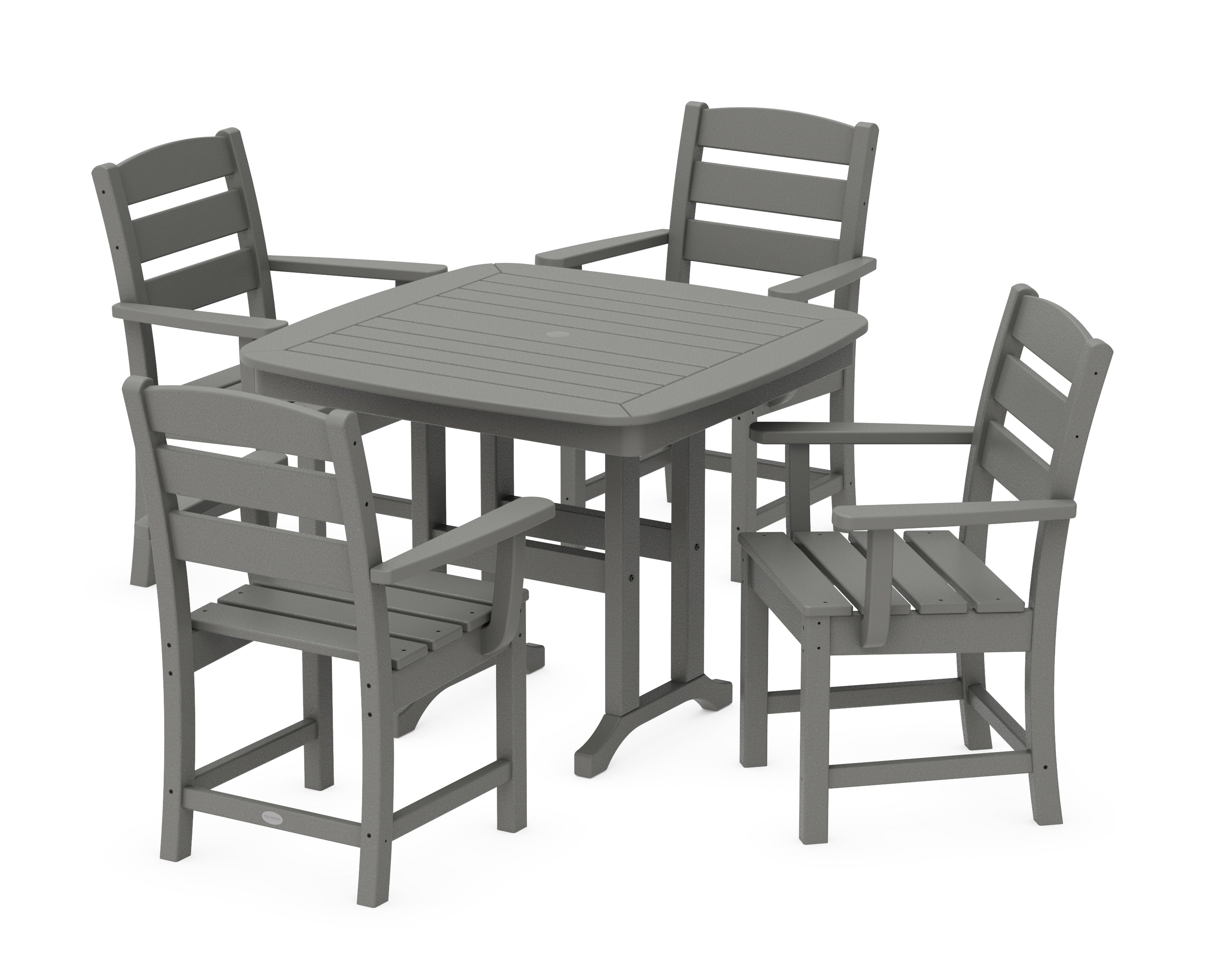 POLYWOOD® Lakeside 5-Piece Dining Set in Slate Grey