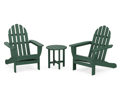 POLYWOOD® Classic Adirondack 3-Piece Set in Green