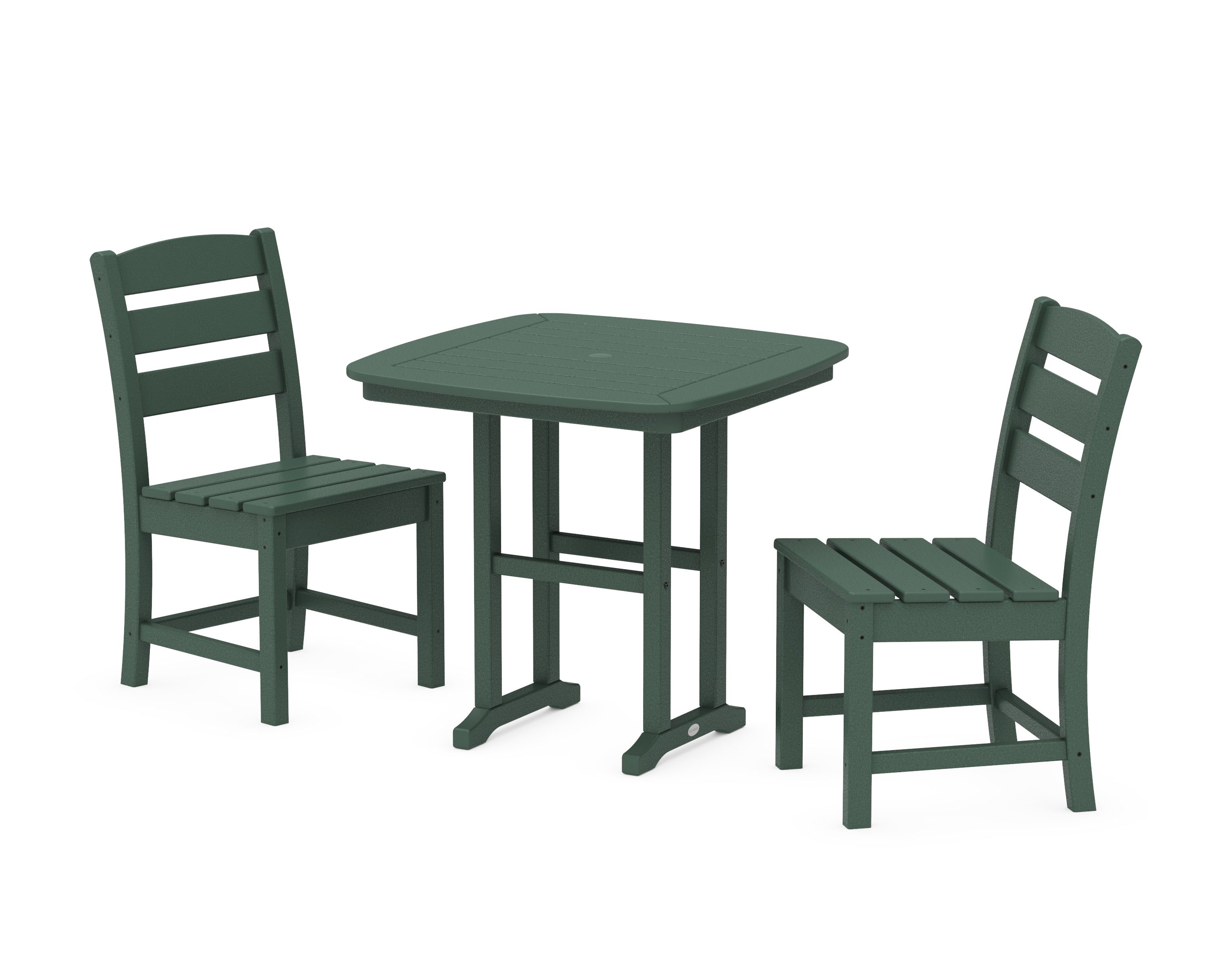 POLYWOOD® Lakeside Side Chair 3-Piece Dining Set in Green