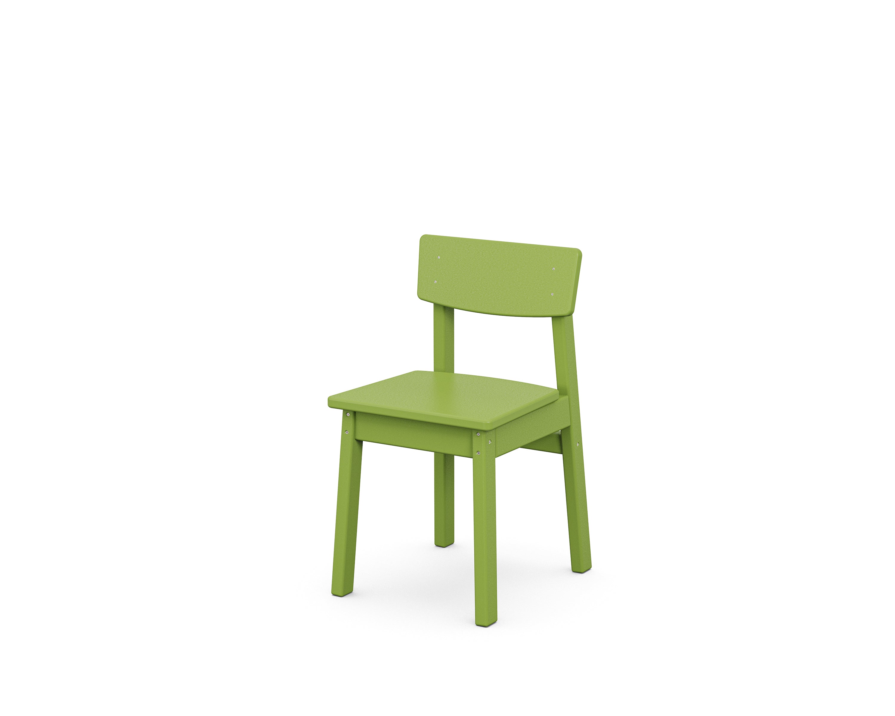 POLYWOOD® Kids Modern Studio Dining Chair in Lime