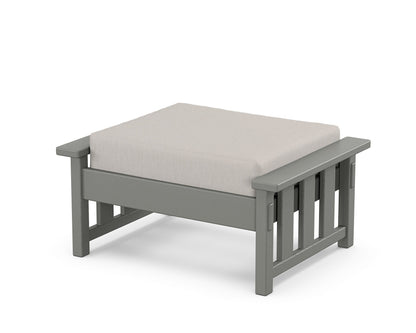 Martha Stewart by POLYWOOD® Acadia Deep Seating Ottoman in Slate Grey / Cast Ash