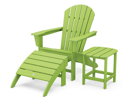 POLYWOOD® South Beach Adirondack 3-Piece Set in Lime