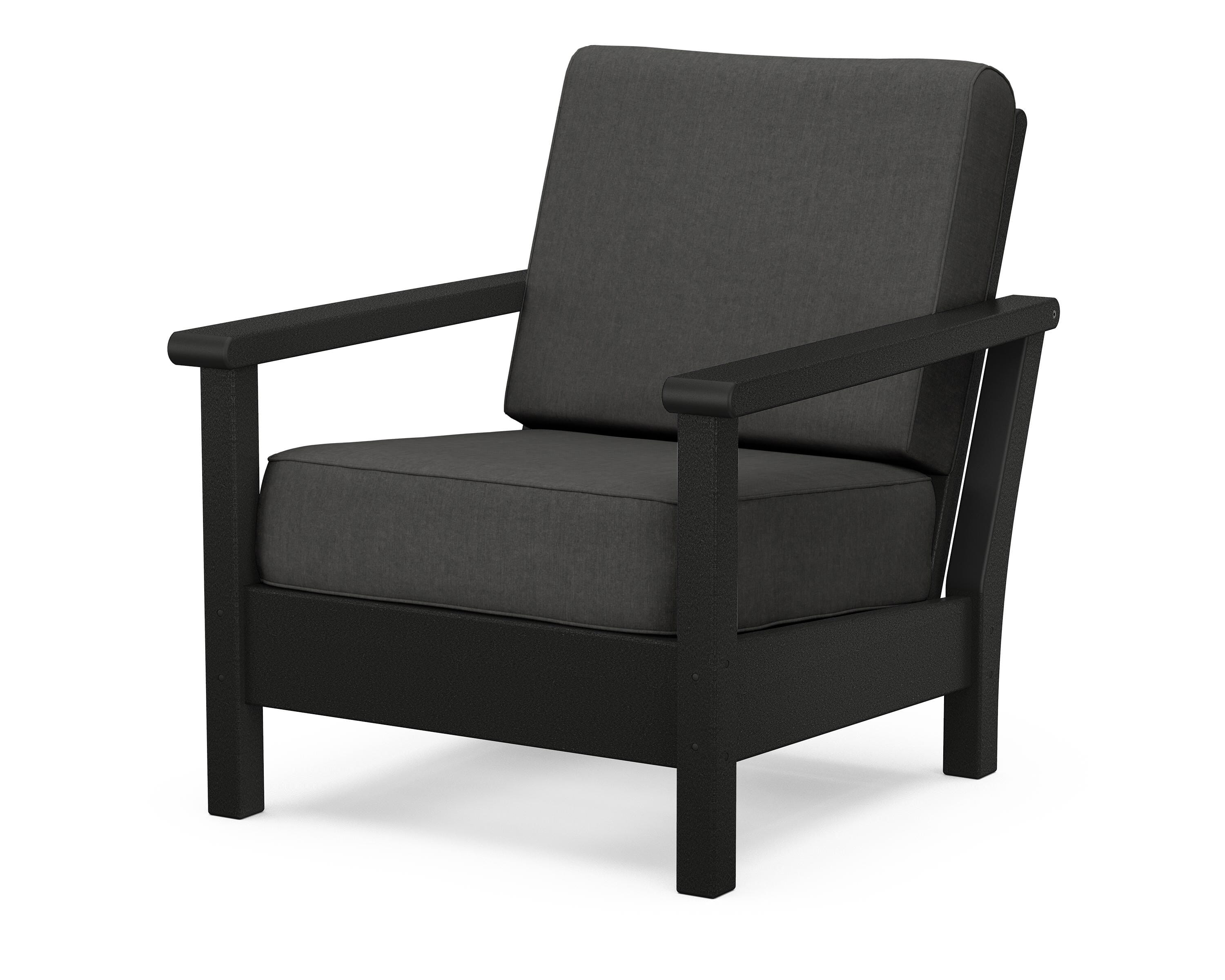 POLYWOOD® Harbour Deep Seating Chair in Black / Spectrum Carbon