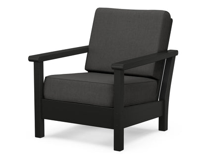 POLYWOOD® Harbour Deep Seating Chair in Black / Spectrum Carbon