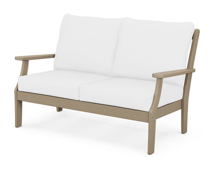 POLYWOOD® Braxton Deep Seating Loveseat in Vintage Sahara / Natural