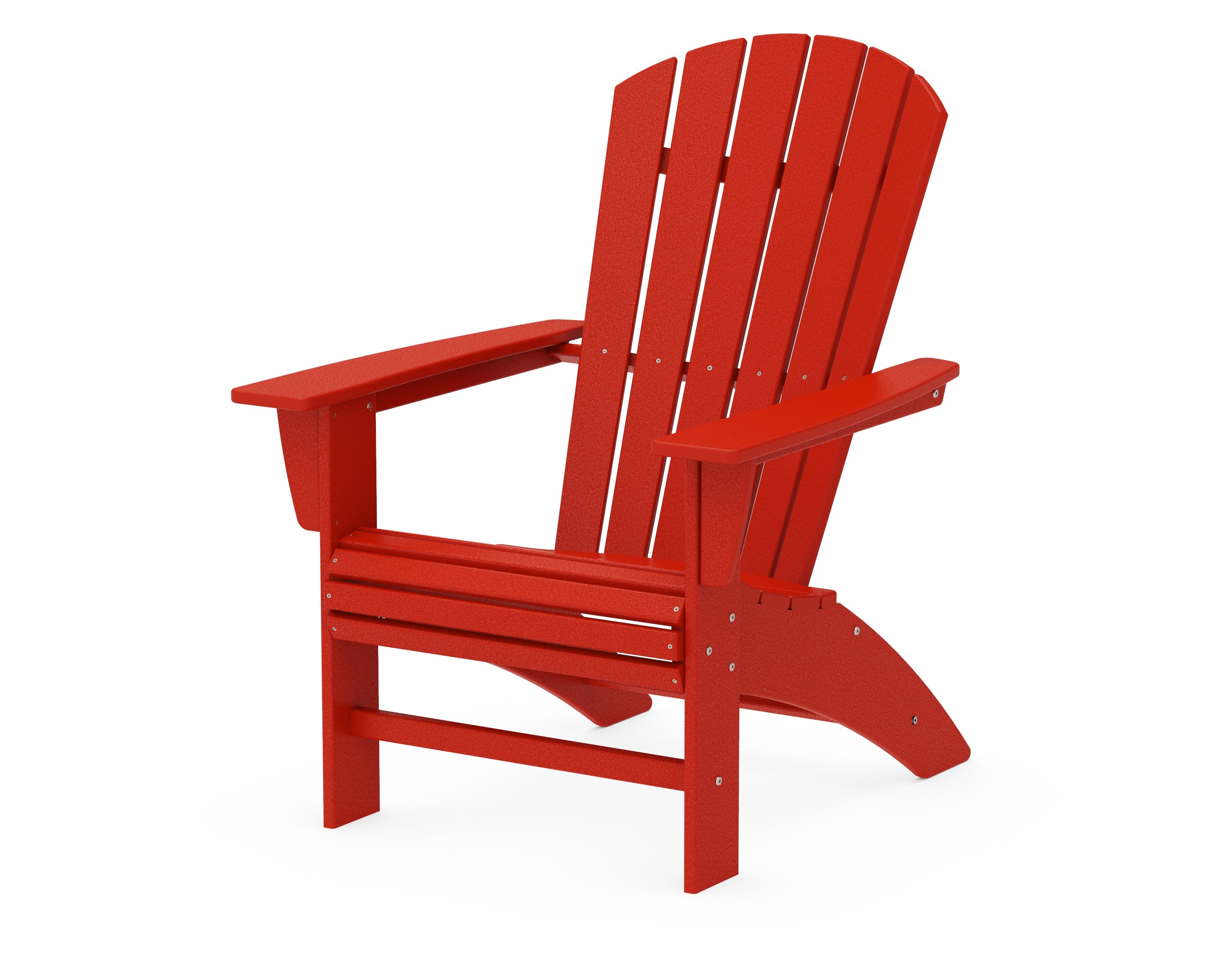 POLYWOOD® Nautical Curveback Adirondack Chair in Sunset Red