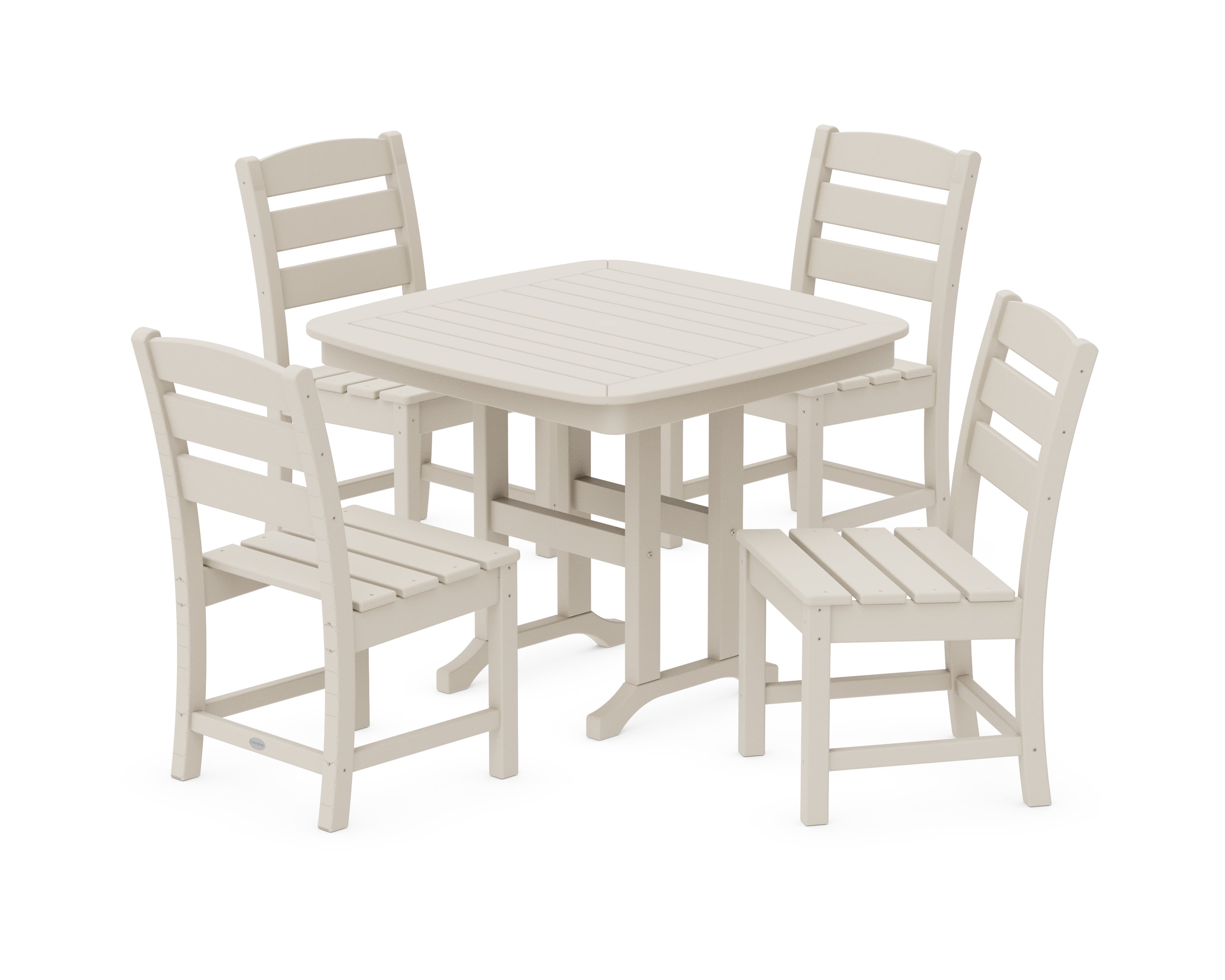 POLYWOOD® Lakeside 5-Piece Side Chair Dining Set in Sand