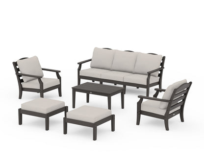Draper James™ by  POLYWOOD® Savannah 6-Piece Lounge Sofa Set in Vintage Coffee / Cast Ash