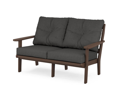 POLYWOOD® Mission Deep Seating Loveseat in Mahogany / Spectrum Carbon