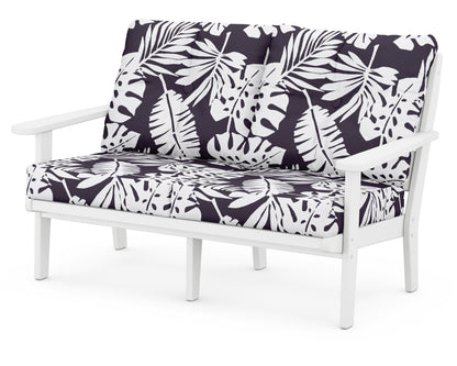 POLYWOOD® Lakeside Deep Seating Loveseat in White / Leaf Navy