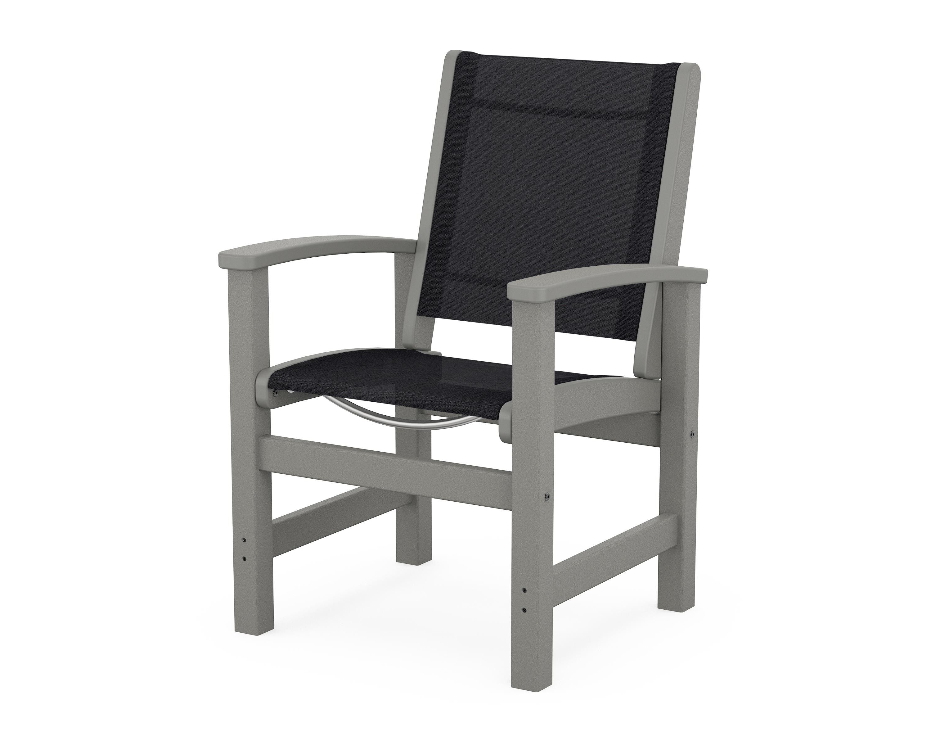 POLYWOOD® Coastal Dining Chair in Slate Grey / Black Sling