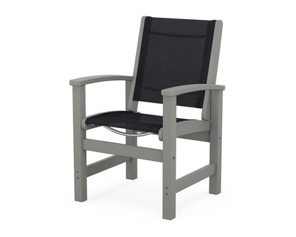 POLYWOOD® Coastal Dining Chair in Slate Grey / Black Sling