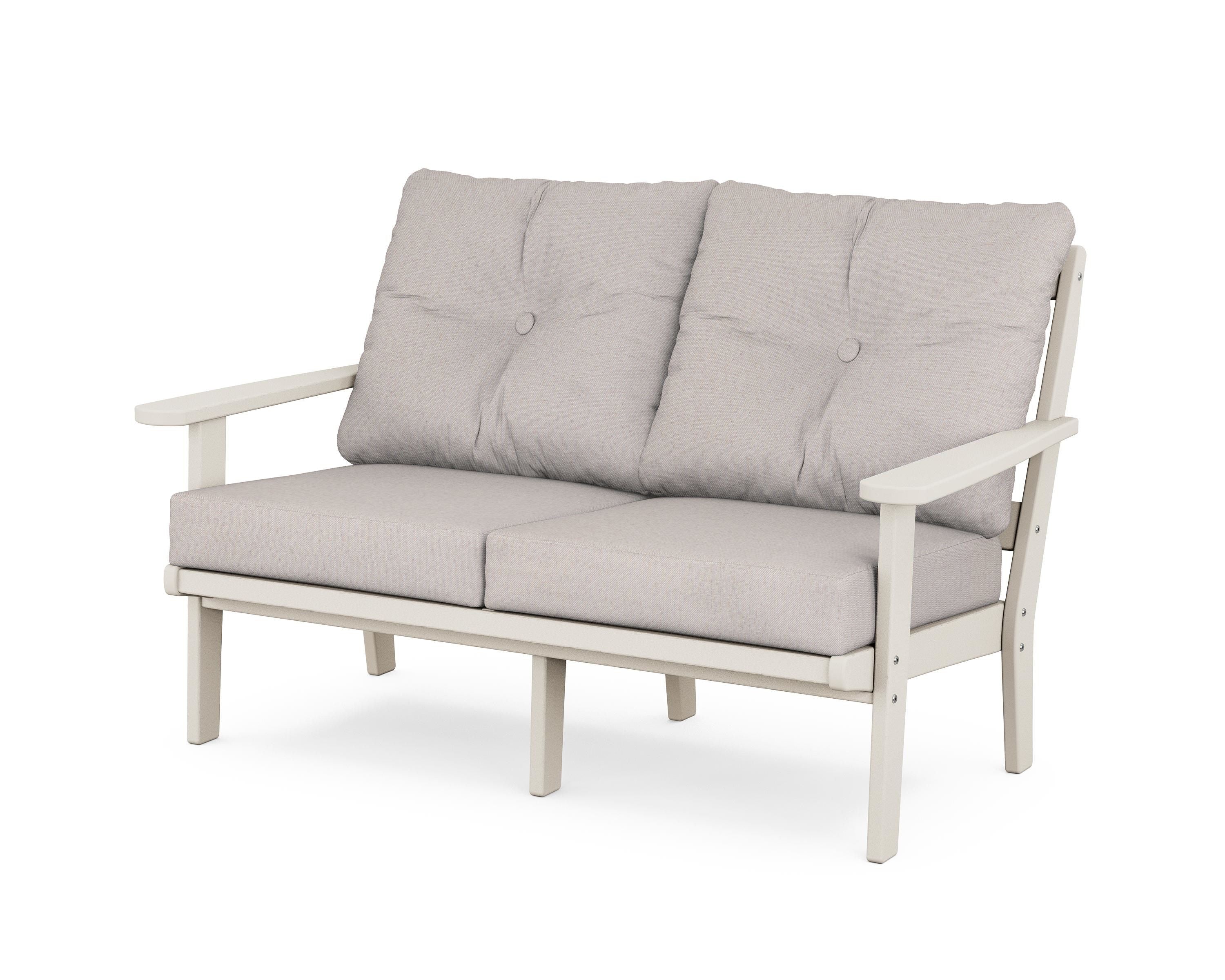 POLYWOOD® Mission Deep Seating Loveseat in Sand / Dune Burlap