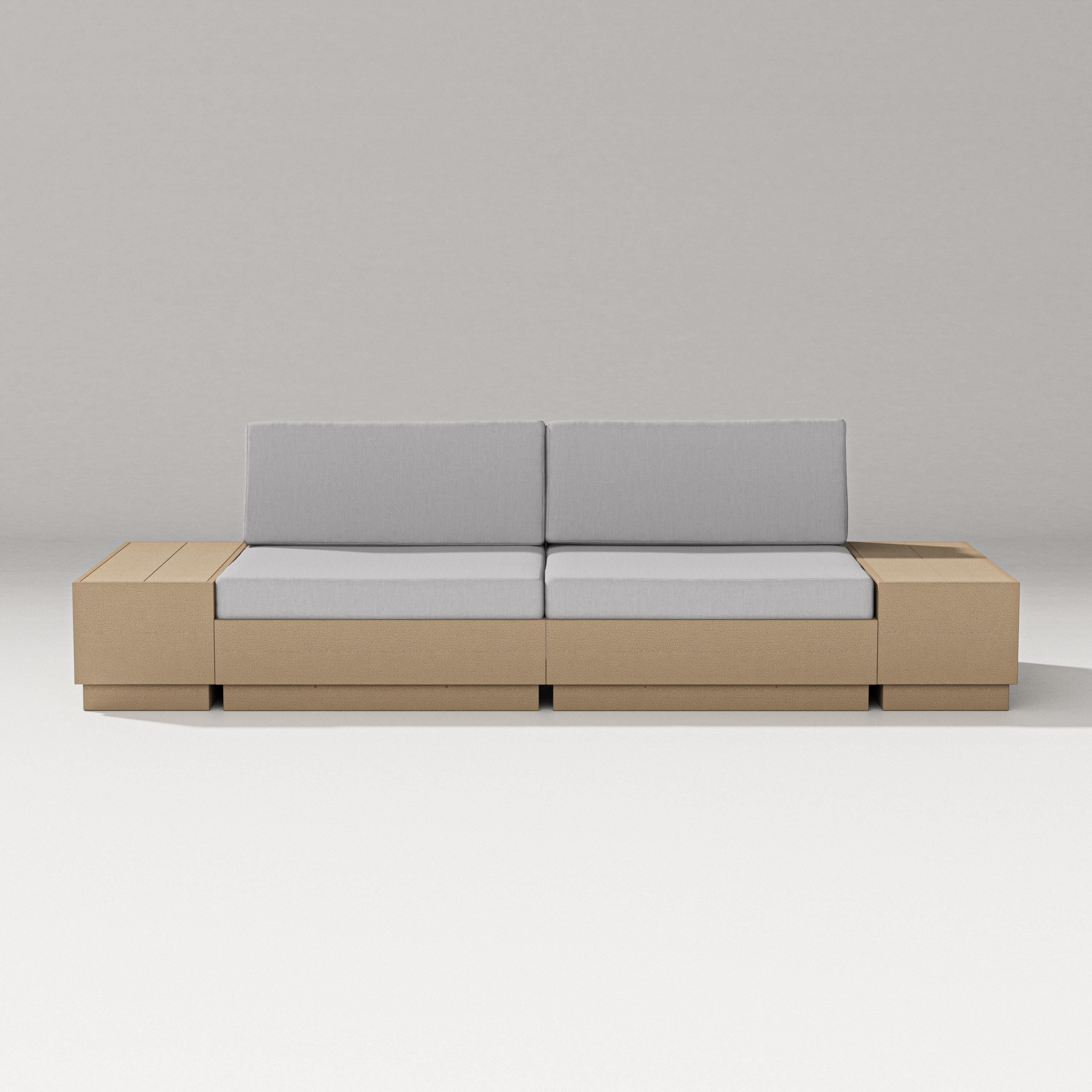 PW Designer Series Elevate 4-Piece Loveseat Sectional in Vintage Sahara / Granite