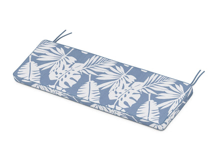 Martha Stewart by POLYWOOD® Chinoiserie Bench Seat Cushion in Leaf Sky Blue